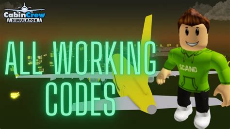 All Working Codes Cabin Crew Simulator Roblox Scand YouTube