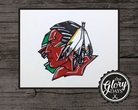 North Dakota Fighting Sioux Painting By Dullandboring On Etsy