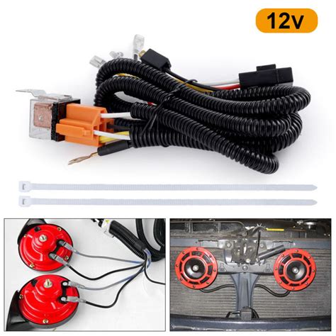 CNSPEED 80A 12V Universal Car Horn Wiring Harness Relay Kit For Auto