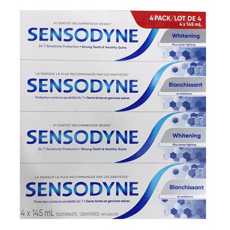 Sensodyne Whitening Toothpaste Plus Tartar Fighting 4x145ml | Sinin