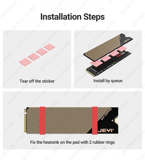 JEYI M 2 Copper SSD Heatsink With Graphene Layer M2 NVMe NGFF 2280