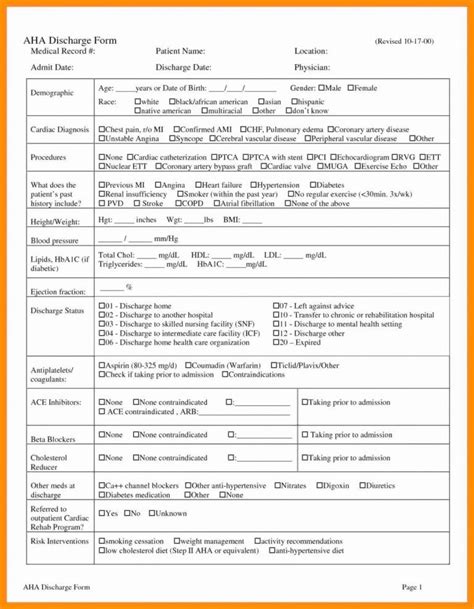 Printable Checklist Template Samples Arge Planning Form Nursing Home Hospital Discharge