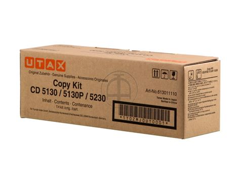 613011110 Utax Cd5130 Toner Black 3000 Pages 125075440100 Utax Printer Supplies Item