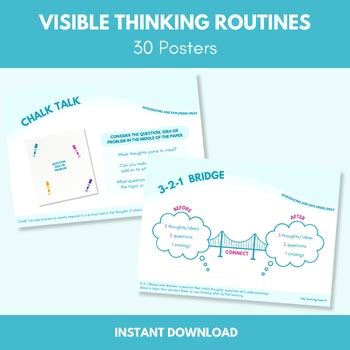 30 X Visible Thinking Routines Cultures Of Thinking By Tidy Teaching