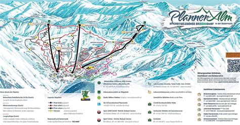 BERGFEX Piste map Planneralm Schneebären Panoramic map Planneralm