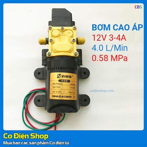 Bơm tăng áp mini 12V áp lực cao - máy bơm nước mini 12V - 0.58MPa - Cơ ...