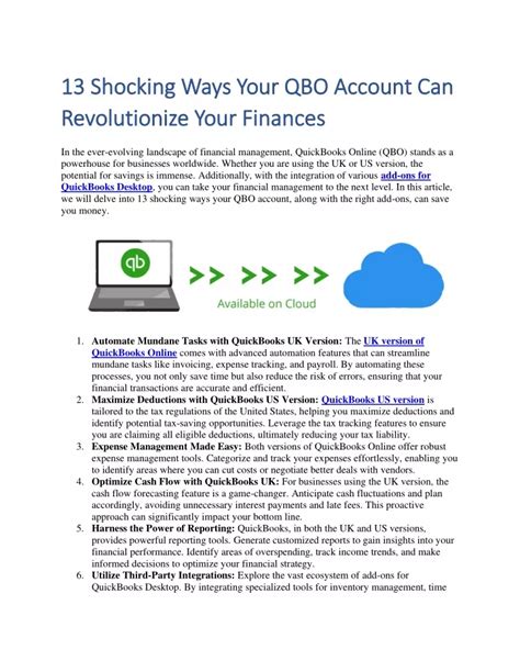 PPT 13 Shocking Ways Your QBO Account Can Revolutionize Your Finances