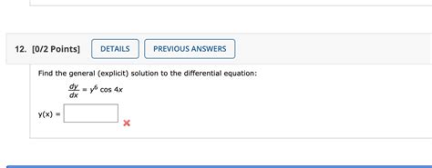 Solved 12 [0 2 Points] Details Previous Answers Find The