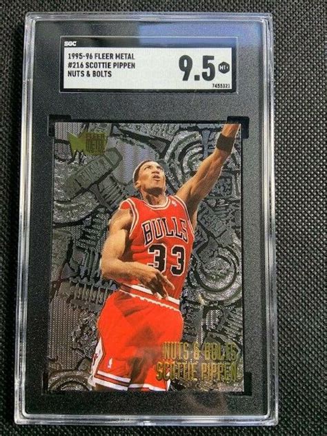 Scottie Pippen Fleer Metal Nuts Bolts Sgc Chicago Bulls