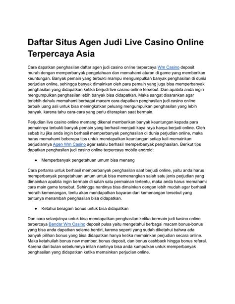 Daftar Situs Agen Judi Live Casino.pdf | DocDroid