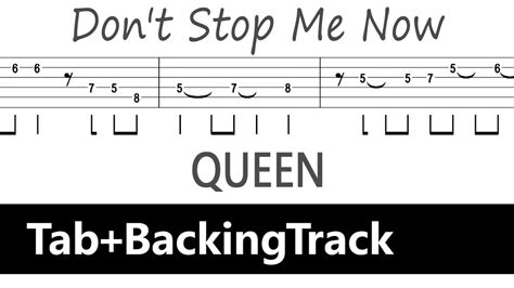 Queen Don T Stop Me Now Guitar Tab Backingtrack Youtube