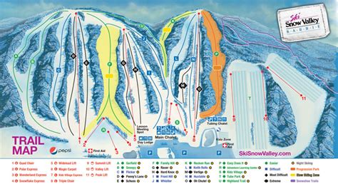 Ski Snow Valley Trail Map | SkiCentral.com