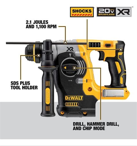 Dewalt 18v Sds Rotary Hammer Drill Dch253 Cordless Li Ion Heavy Duty 3 Mode Furniture And Home