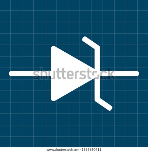 Vector Illustration Symbol Zener Diode Generic Stock Vector Royalty