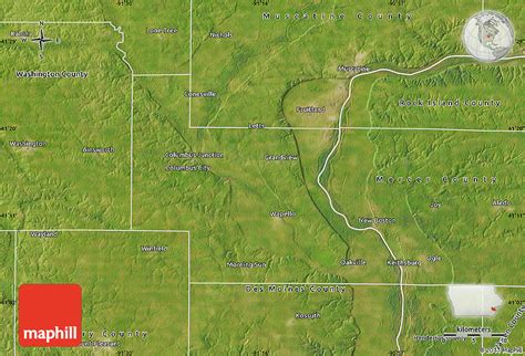 Satellite Map of Louisa County