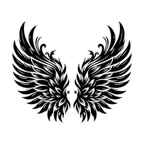 Wings vector Wings silhouette vector Wings illustration | Premium AI-generated vector