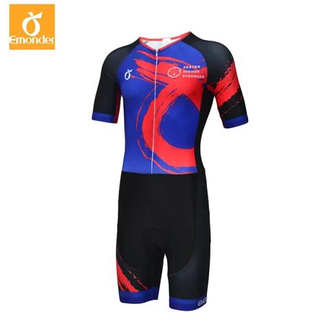 Pro Team Triathlon Suit Men Cycling Clothing Skinsuit Jumpsuit Maillot