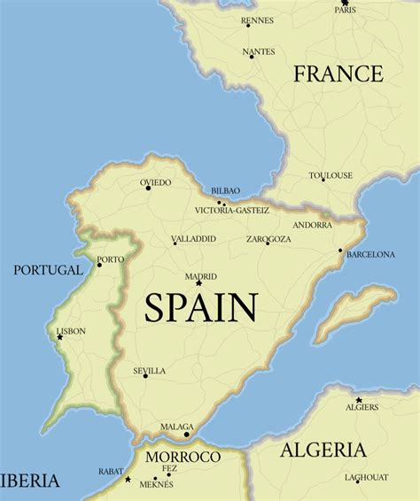 An alternative geography map of iberia : r/imaginarymaps