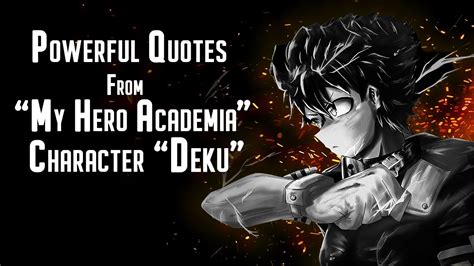 Powerful Deku Quotes From My Hero Academia Youtube