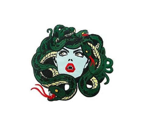 Medusa Patch 5 Inch Ironsew On Badge Horror Myth Of Olympus Etsy