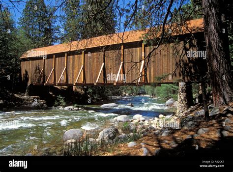 Covered Bridge At The Pioneer Yosemite History Center In Wawona