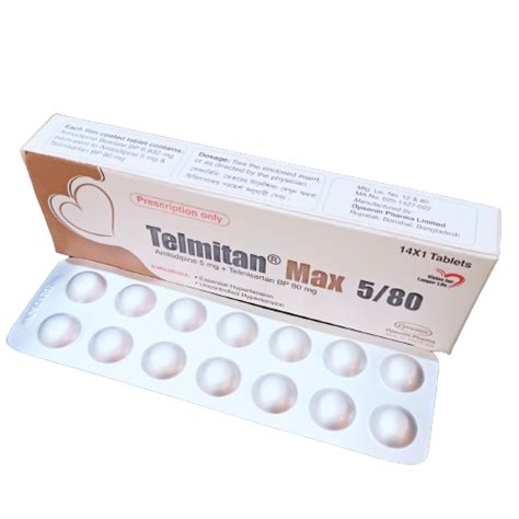 Telmitan Max Mg Tablet Arogga Online Pharmacy