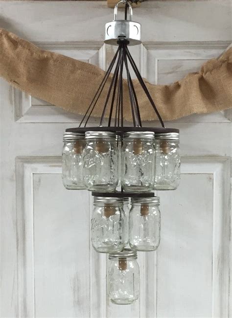 Mason Jar Chandelier 3 Tier Back Home Country Acres Mason Jar