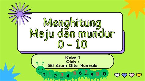 Menghitung Maju Mundur 0 10 Materi Kelas 1 SD YouTube