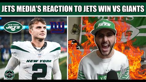 My LIVE Reaction to the Jets Comeback WIN vs the Giants! 🔥 - YouTube