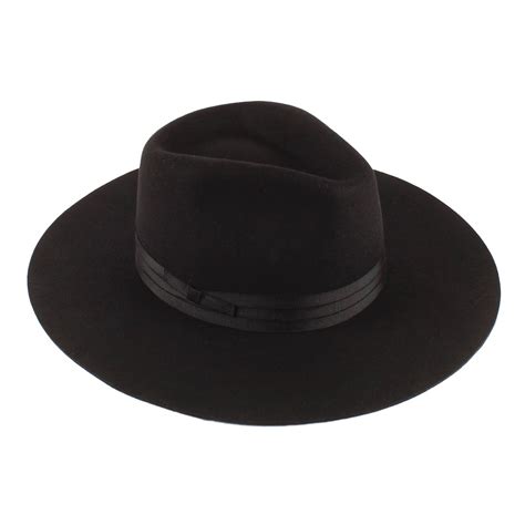 Wool Fedora Black - Harper + Hudson