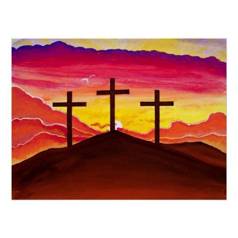 Risen As He Said Three Crosses Jesus Easter Poster In 2020