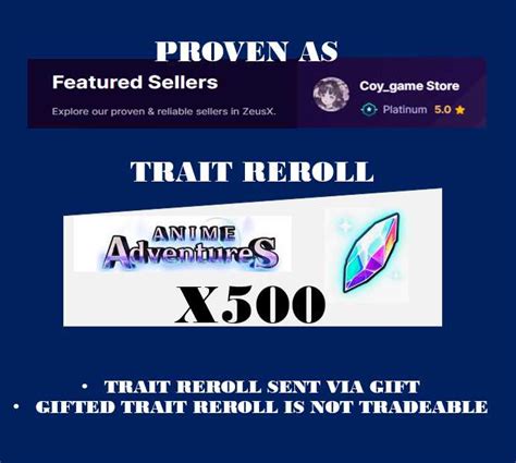 Anime Adventures X Trait Reroll Gift Fast Delivery Ready Stock