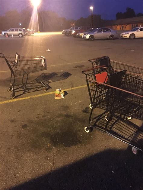 People Who Leave Their Carts And Trash In The Middle Of A Parking Lot