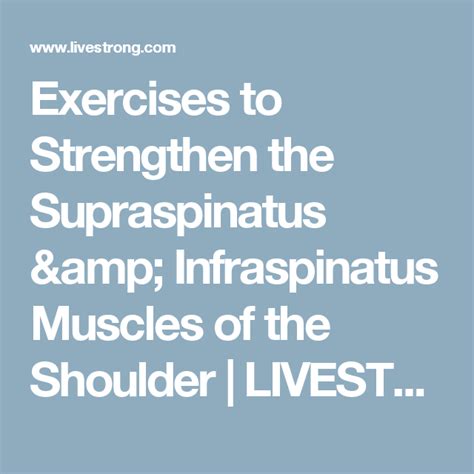 Infraspinatus Exercises