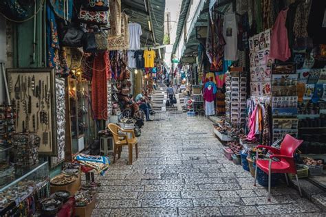 Arab Souk In Old City Of Jerusalem City Israel Editorial Image Image