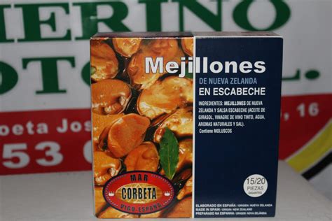 MEJILLON ESCABECHE CORBETA GIGANNTE 15 20 550GR Distribuciones Merino