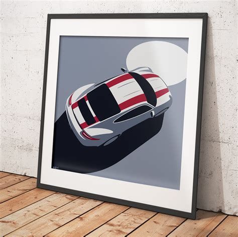 Artwork Print Showing A Porsche 991R Sports Car Lazenby Visuals