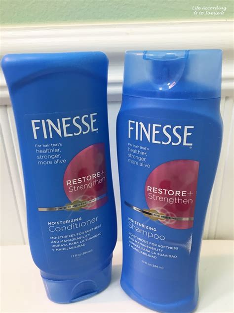 Finesse Restore Strengthen Shampoo And Conditioner Life According To