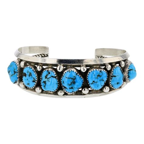 Lot Kingman Turquoise Nugget Traditional Bracelet