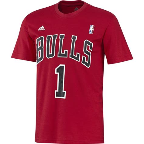 Adidas Nba Camiseta Gametime Rose Bulls Rojo Negro Blanco