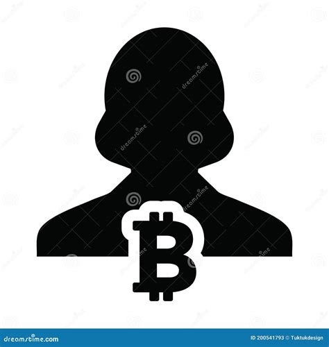 Icono De Criptodivisa Vector Bloqueo De Bitcoin Con Avatar De Perfil De