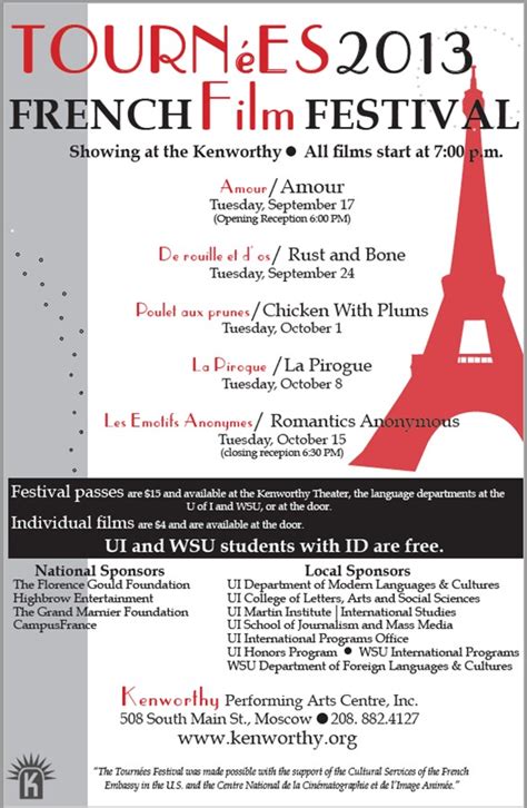 Palouse French Film Festival – Posters of past festivals | School of ...