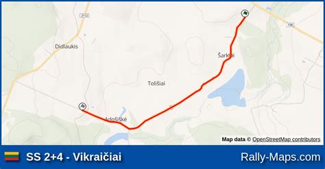 SS 2 4 Vikraičiai stage map Mini Rally MMT Taurė Vaiguva 2022