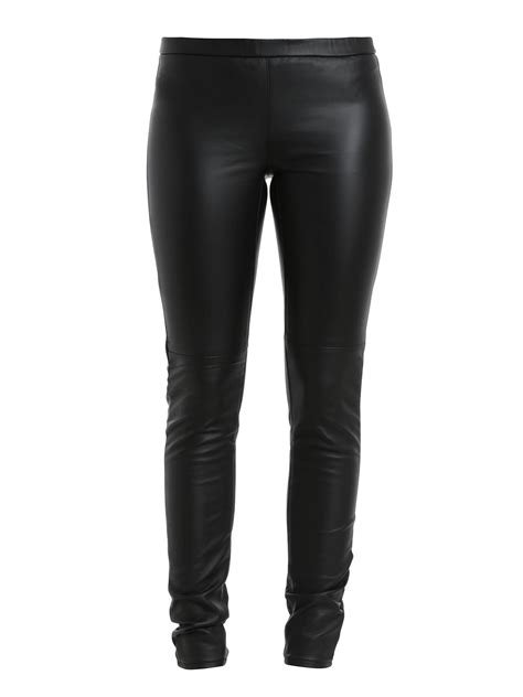 Leggings Michael Kors Faux Leather Leggins MU5335318EBLACK IKRIX