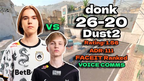 Donk Vs M0NESY 26 Kills Dust2 FACEIT Ranked July 10 2024 CS2 POV