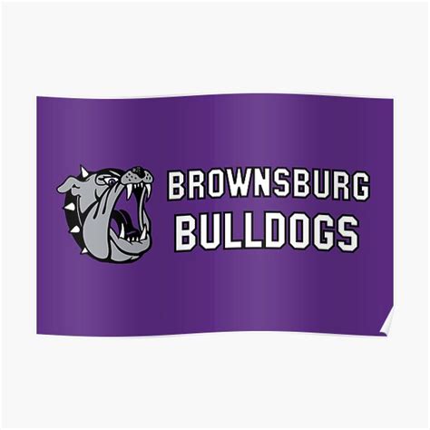 "Brownsburg Retro Bulldog" Poster for Sale by mlny87 | Redbubble