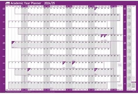 Sasco Academic Year Wall Planner Fiscal Year Wall Planner Set