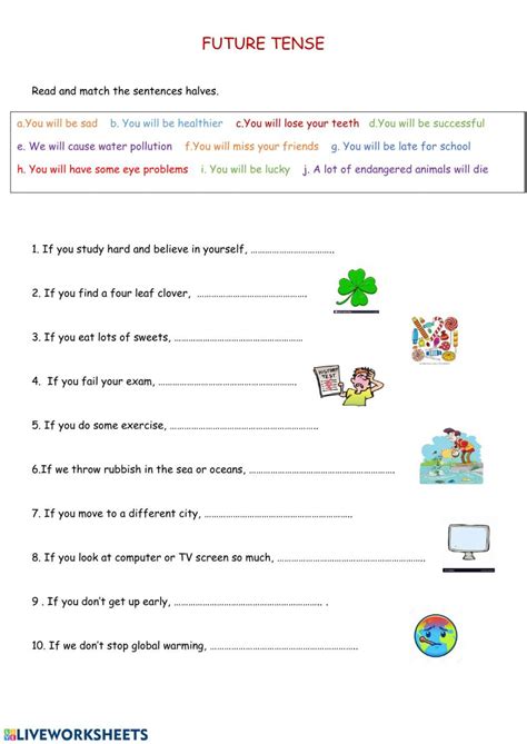 Worksheets For Future Tense