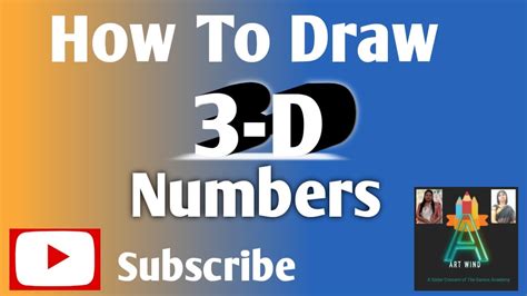 How To Draw The Numbers In 3d Youtube