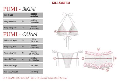Bikini 2 mảnh kèm quần ngắn phối ren tôn dáng PUMI KILL SYSTEM